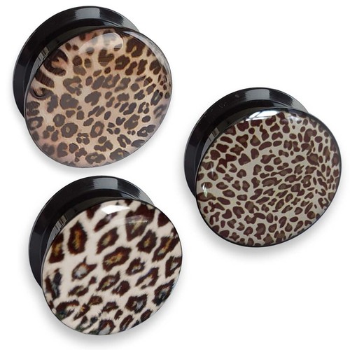 24mm ohr plug leopard muster - leopard,
