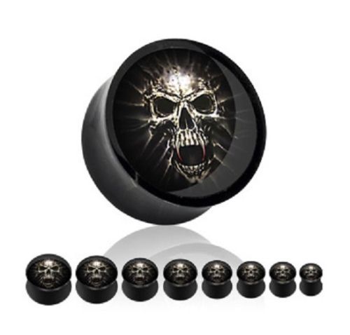 Totenkopf mummy skull plug - plug, 10