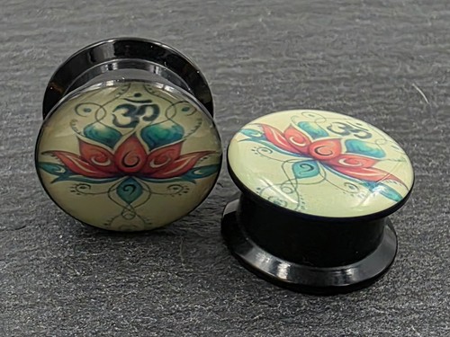 Tunnel plugs acryl schwarz - acryl,