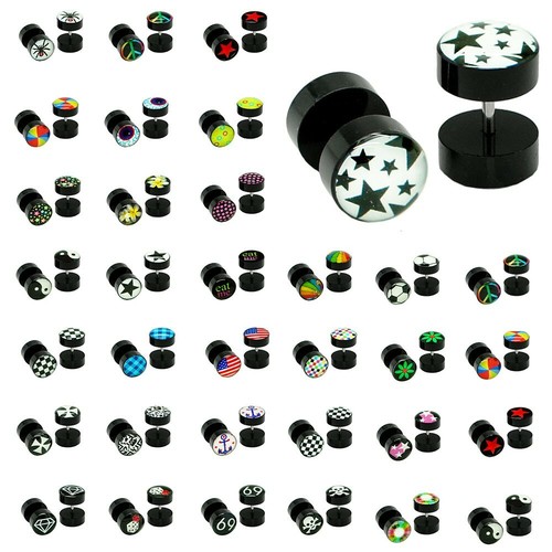 Paar fakeplugs 10mm - Ø, fake