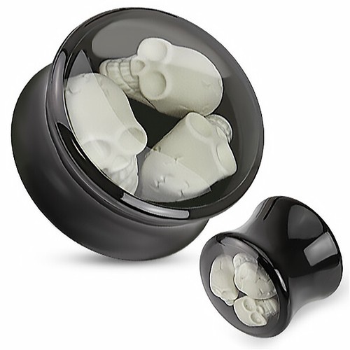 Acryl plug totenkopf skull - plug,